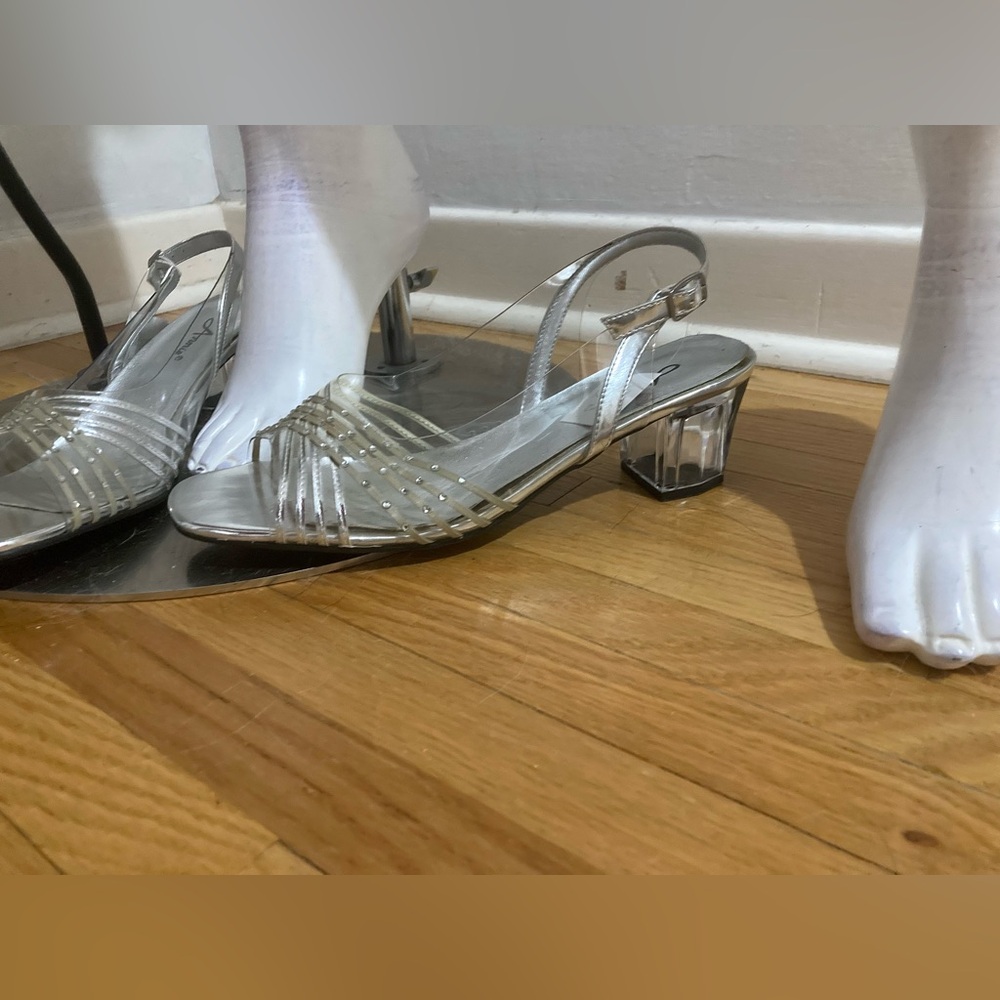 Annie Vintage Dancing Heels - chunky glass slipper look